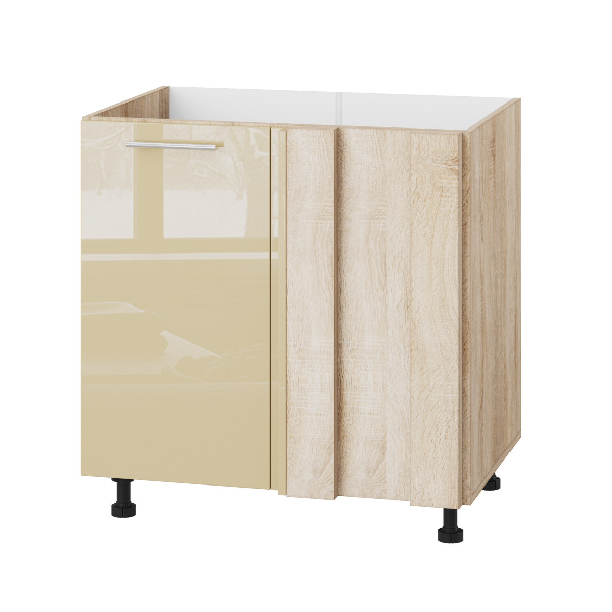 Корпус Стандарт дуб сонома, фасад Стандарт бежевий глянець 103 80-100х72х52