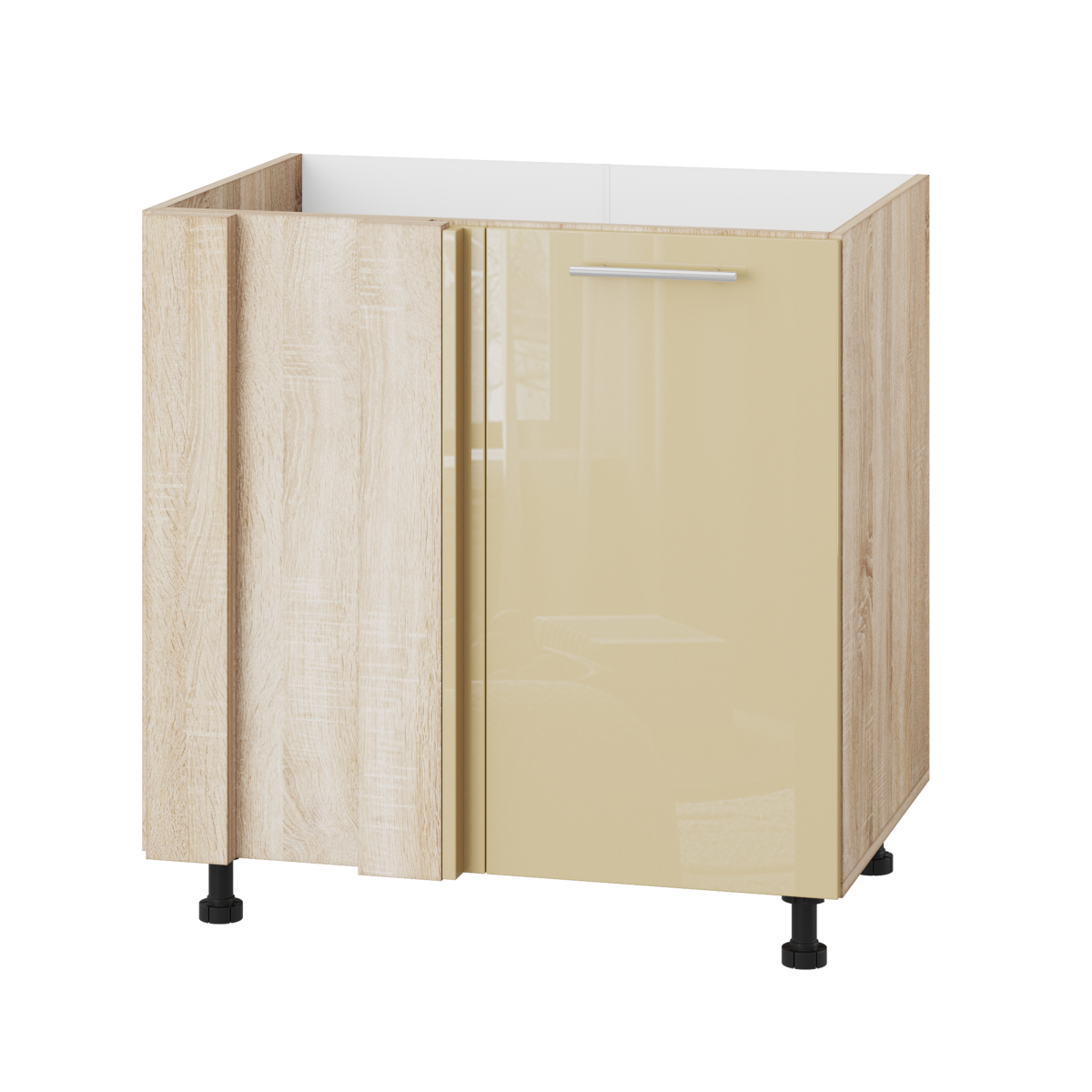 Корпус Стандарт дуб сонома, фасад Стандарт бежевий глянець 103 80-100х72х52