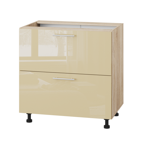 Корпус Стандарт дуб сонома, фасад Стандарт бежевий глянець 120.SM-80x72x52