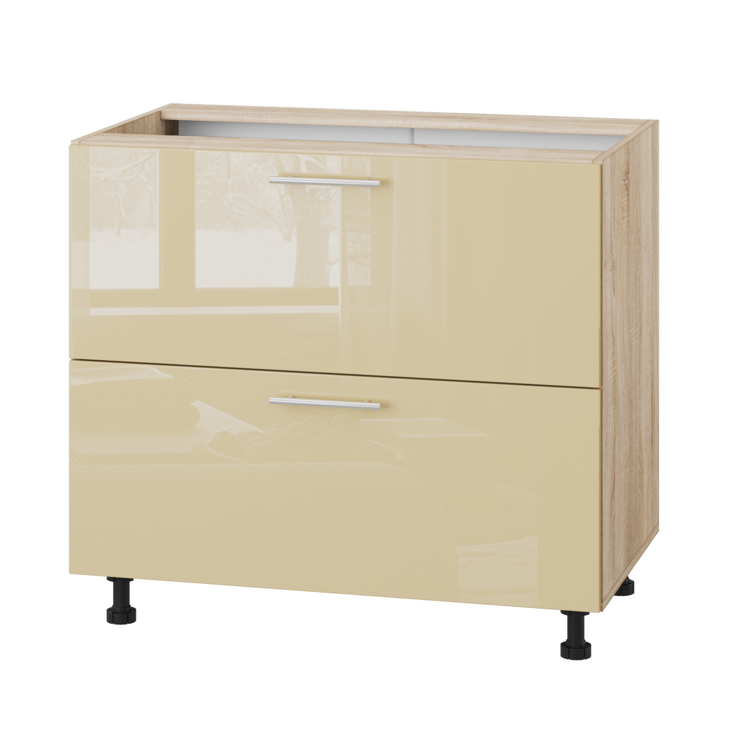 Корпус Стандарт дуб сонома, фасад Стандарт бежевий глянець 123.SM-90x72x52 Корпус Стандарт дуб сонома, фасад Стандарт бежевий глянець 123.SM-90x72x52