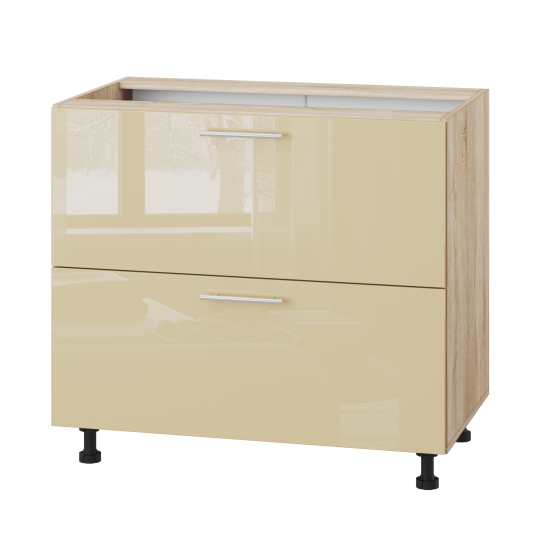 Корпус Стандарт дуб сонома, фасад Стандарт бежевий глянець 123.SM-90x72x52