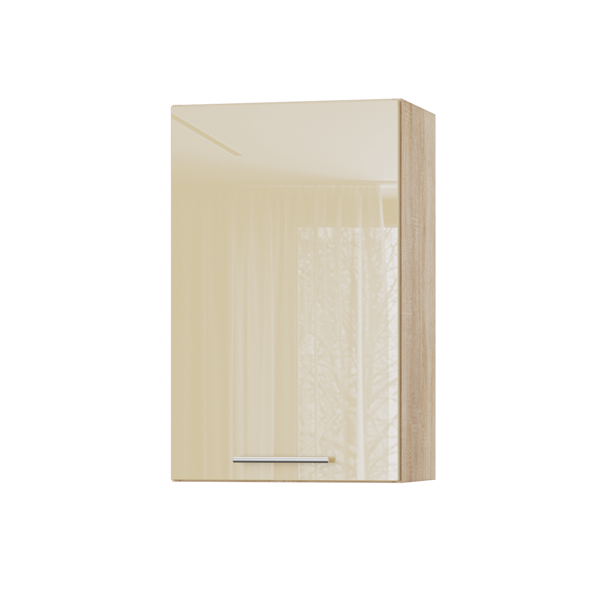 Корпус Стандарт дуб сонома, фасад Стандарт бежевий глянець 301 45х72х30