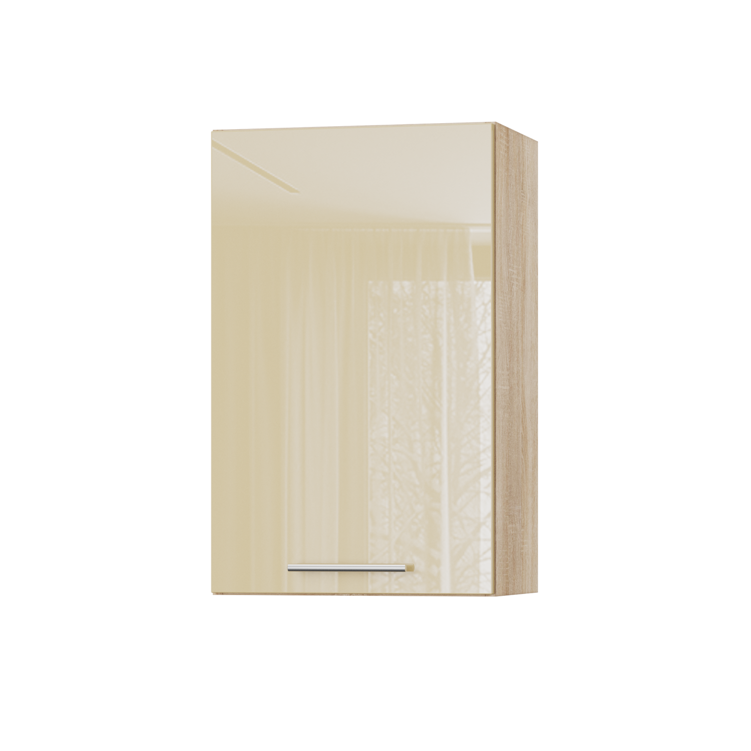 Корпус Стандарт дуб сонома, фасад Стандарт бежевий глянець 301 45х72х30 Корпус Стандарт дуб сонома, фасад Стандарт бежевий глянець 301 45х72х30