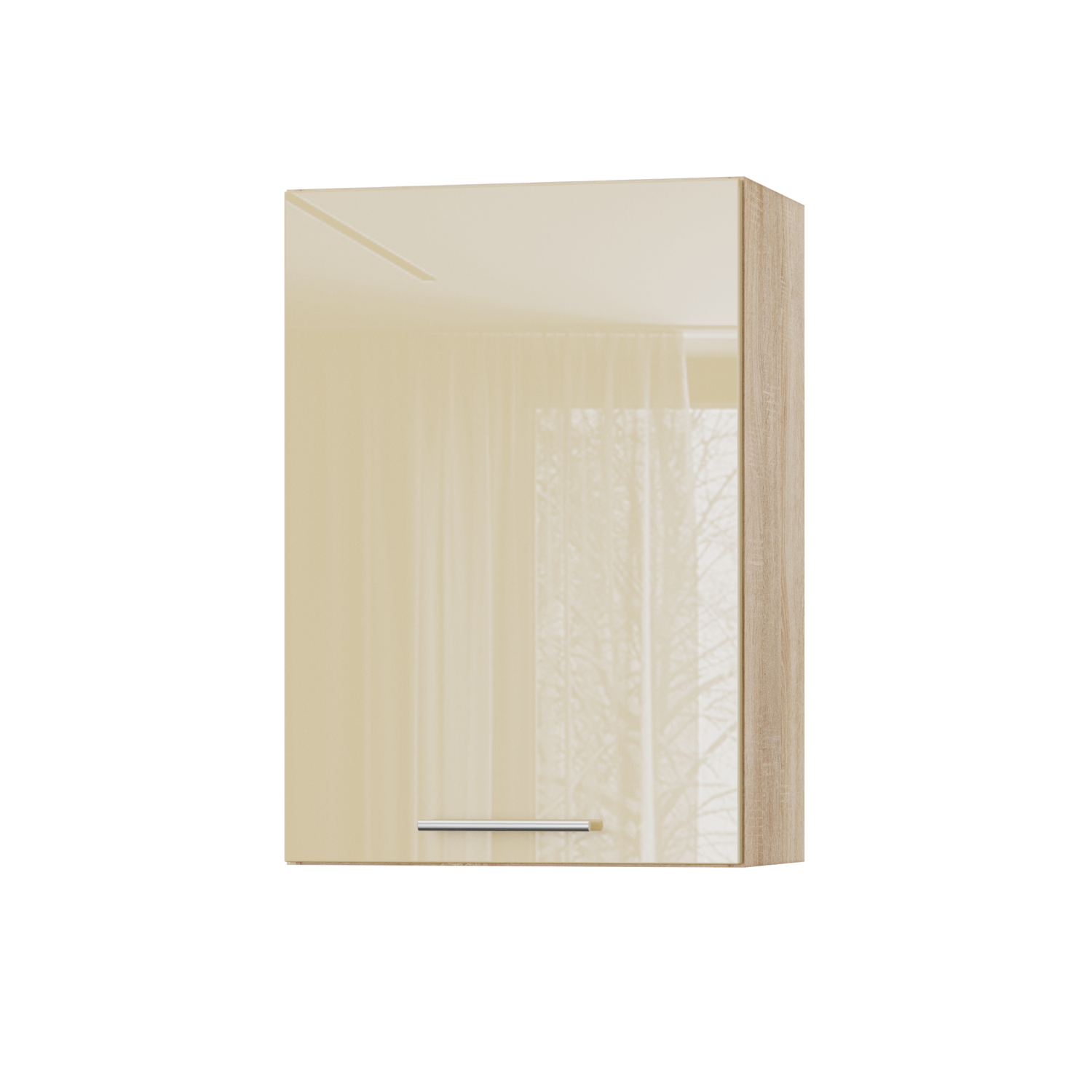 Корпус Стандарт дуб сонома, фасад Стандарт бежевий глянець 301 50х72х30 Корпус Стандарт дуб сонома, фасад Стандарт бежевий глянець 301 50х72х30