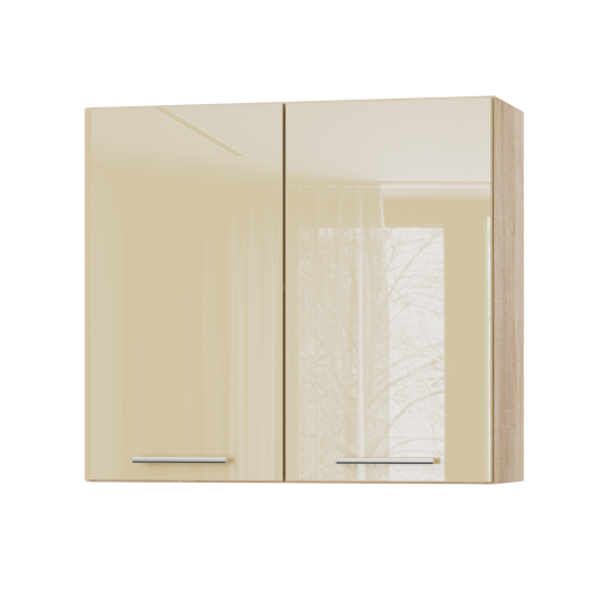 Корпус Стандарт дуб сонома, фасад Стандарт бежевий глянець 302 80х72х30