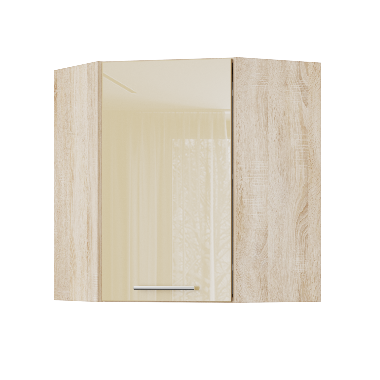 Корпус Стандарт дуб сонома, фасад Стандарт бежевий глянець 361 60х72х60 Корпус Стандарт дуб сонома, фасад Стандарт бежевий глянець 361 60х72х60