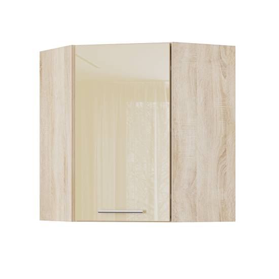 Корпус Стандарт дуб сонома, фасад Стандарт бежевий глянець 361 60х72х60 