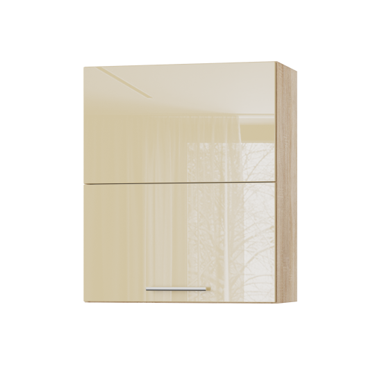 Корпус Стандарт дуб сонома, фасад Стандарт бежевий глянець 402.HF 60х72х30