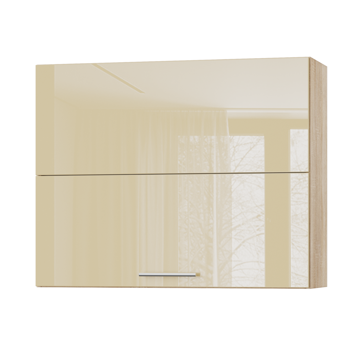 Корпус Стандарт дуб сонома, фасад Стандарт бежевий глянець 402.HF 90х72х30