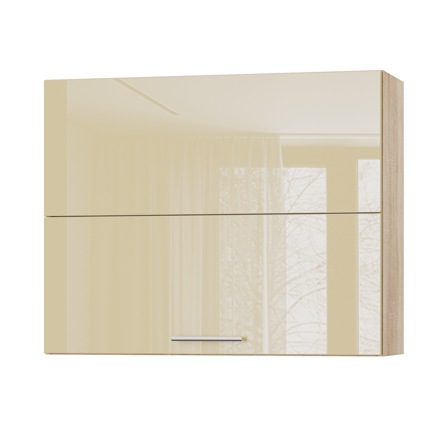 Корпус Стандарт дуб сонома, фасад Стандарт бежевий глянець 402.HF 90х72х30