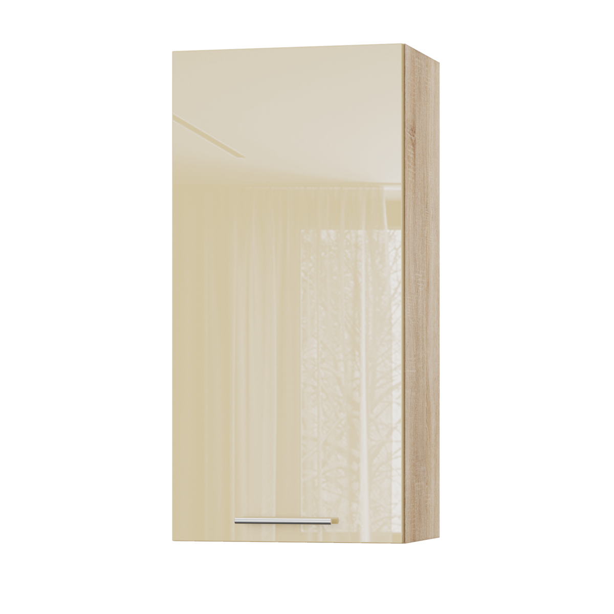 Корпус Стандарт дуб сонома, фасад Стандарт бежевий глянець L301 45х93х30