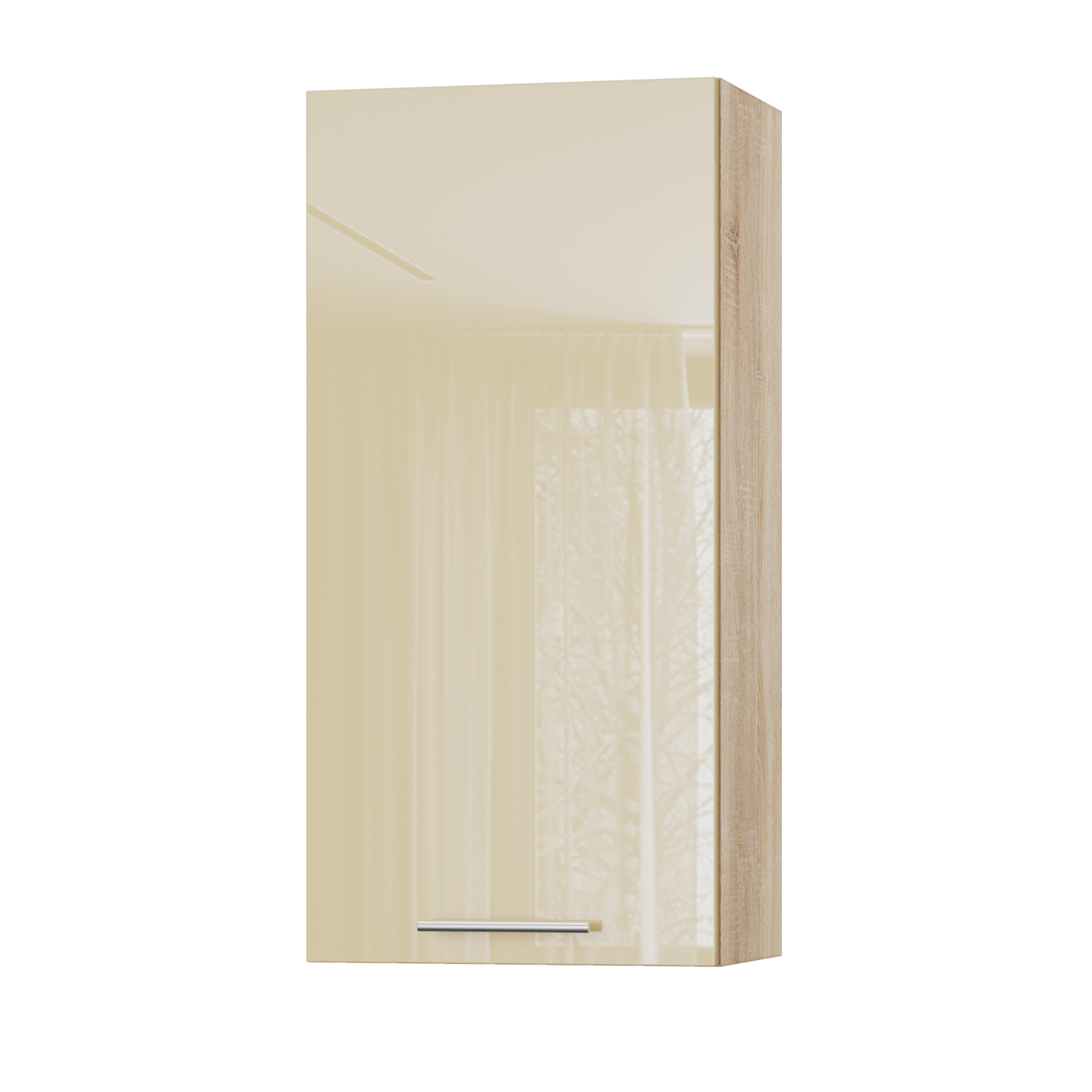 Корпус Стандарт дуб сонома, фасад Стандарт бежевий глянець L301 45х93х30