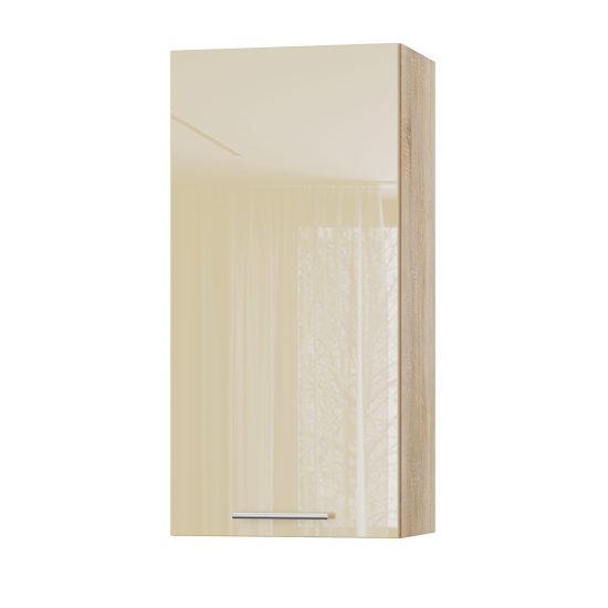 Корпус Стандарт дуб сонома, фасад Стандарт бежевий глянець L301 45х93х30