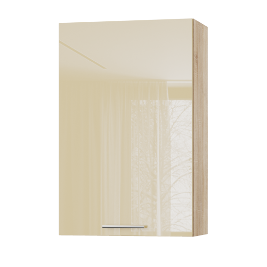 Корпус Стандарт дуб сонома, фасад Стандарт бежевий глянець L301 60х93х30