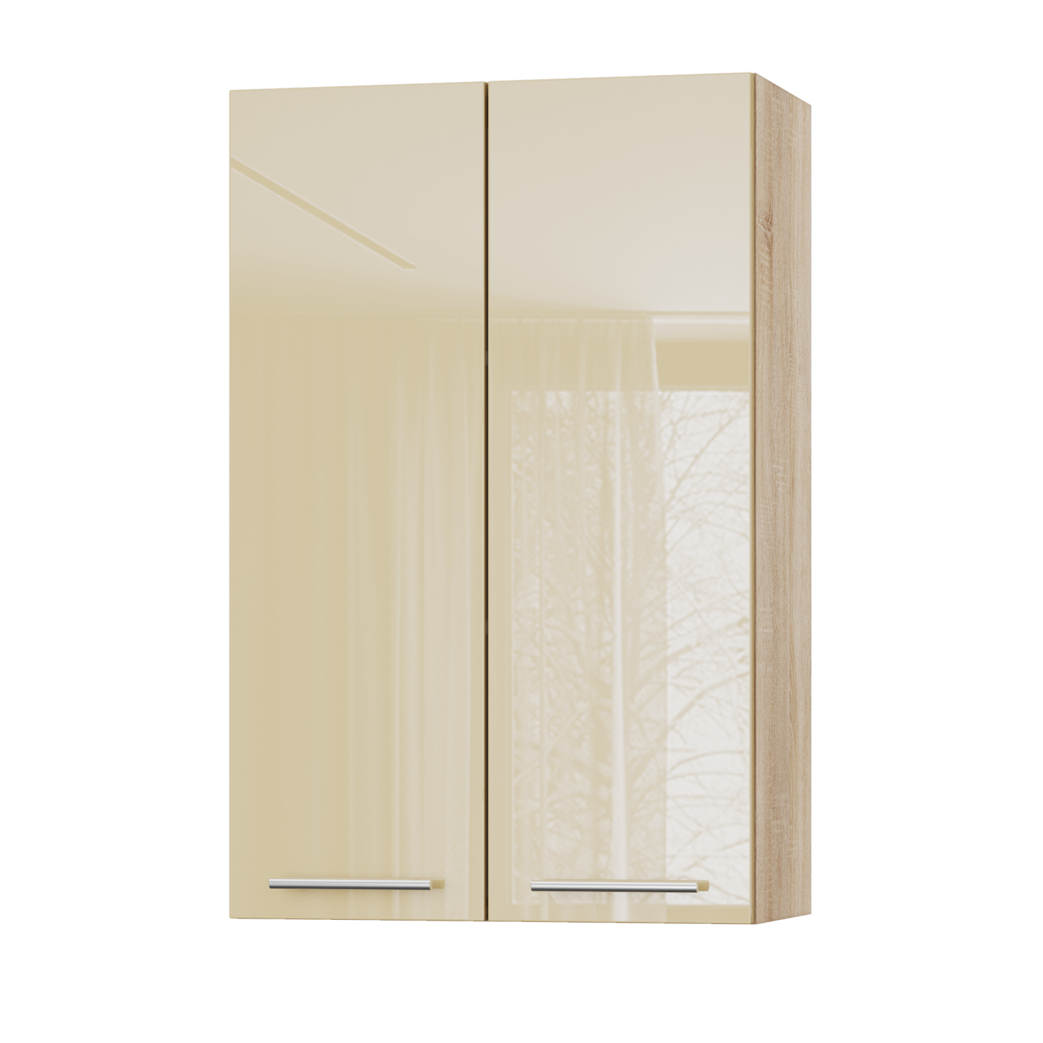 Корпус Стандарт дуб сонома, фасад Стандарт бежевий глянець L302 60х93х30 Корпус Стандарт дуб сонома, фасад Стандарт бежевий глянець L302 60х93х30