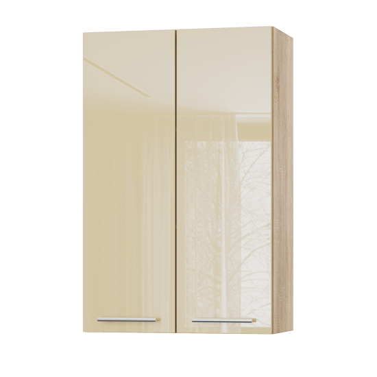 Корпус Стандарт дуб сонома, фасад Стандарт бежевий глянець L302 60х93х30