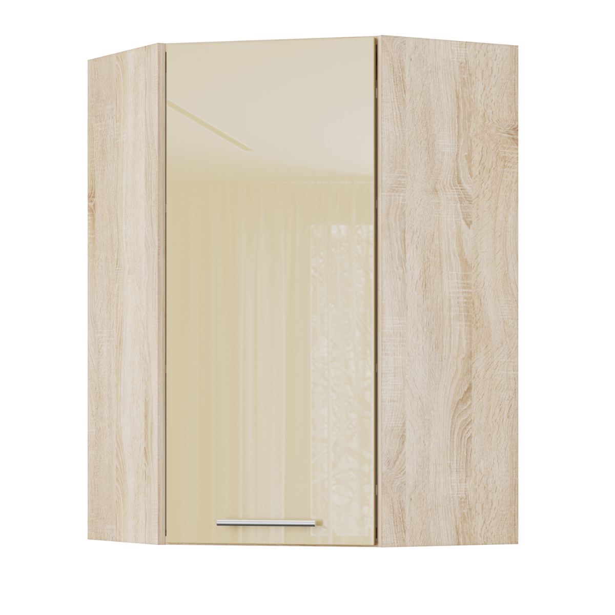 Корпус Стандарт дуб сонома, фасад Стандарт бежевий глянець L361 60х93х60