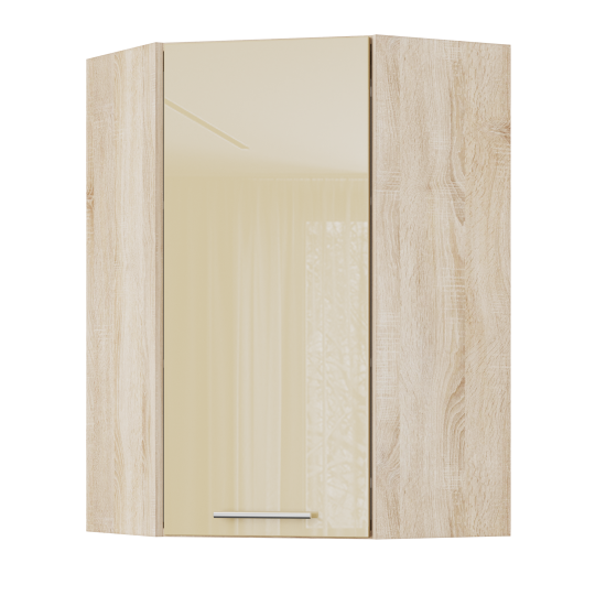 Корпус Стандарт дуб сонома, фасад Стандарт бежевий глянець L361 60х93х60