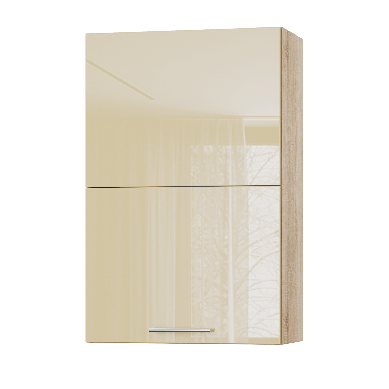 Корпус Стандарт дуб сонома, фасад Стандарт бежевий глянець L402.HF 60х93х30