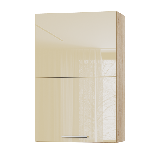 Корпус Стандарт дуб сонома, фасад Стандарт бежевий глянець L402.HF 60х93х30