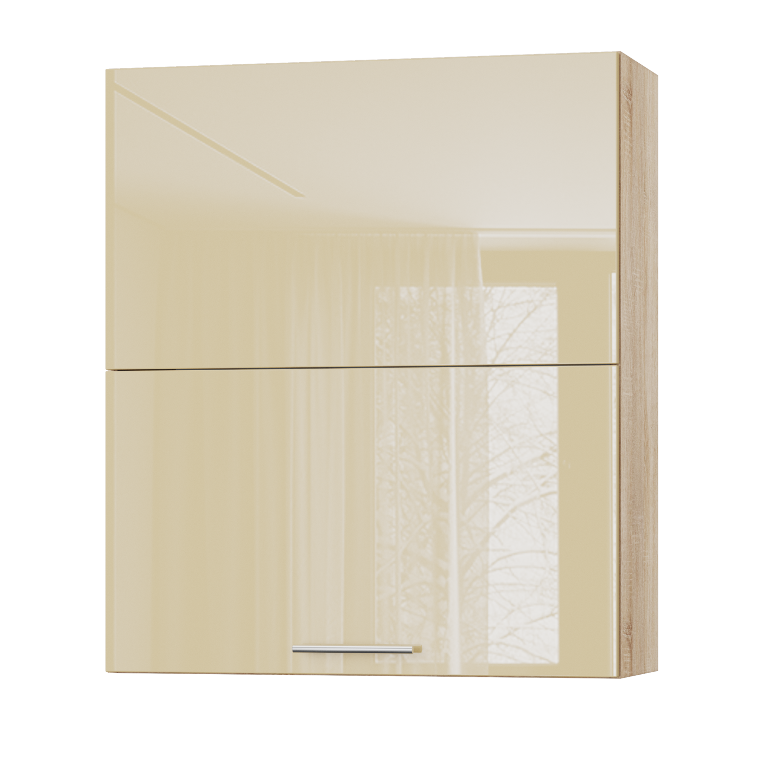 Корпус Стандарт дуб сонома, фасад Стандарт бежевий глянець L402.HF 80х93х30