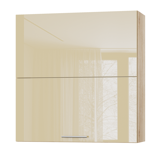 Корпус Стандарт дуб сонома, фасад Стандарт бежевий глянець L402.HF 90х93х30