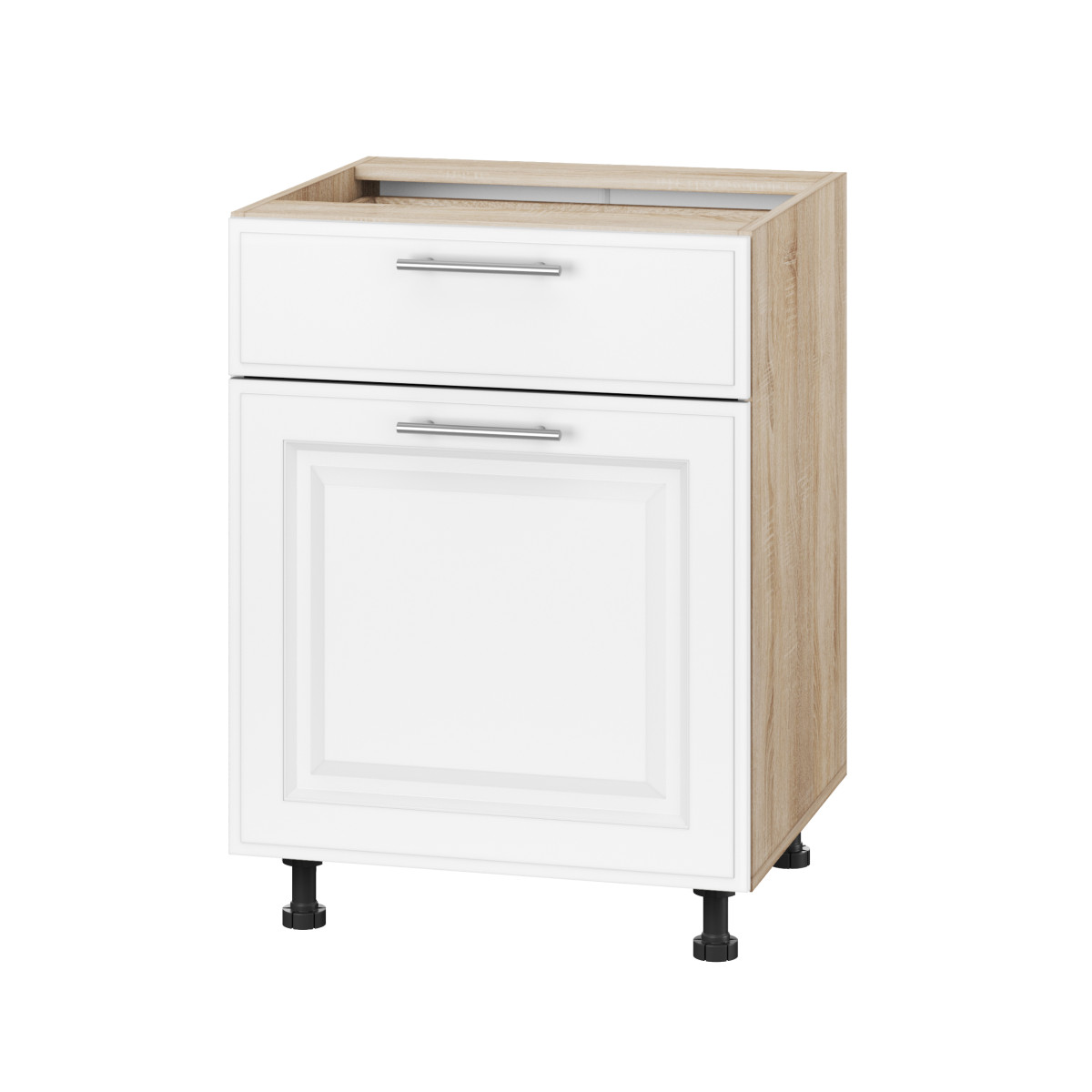 Корпус Стандарт дуб сонома, фасад Лондон білий матовий 111.SM-60x72x52