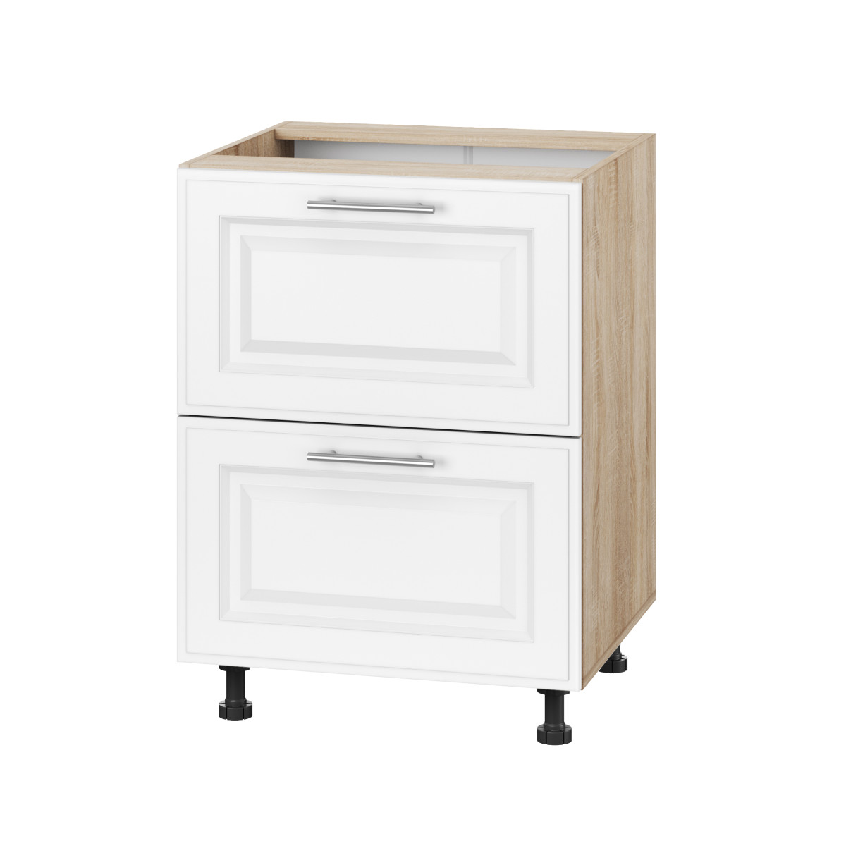 Корпус Стандарт дуб сонома, фасад Лондон білий матовий 120.SM-60x72x52