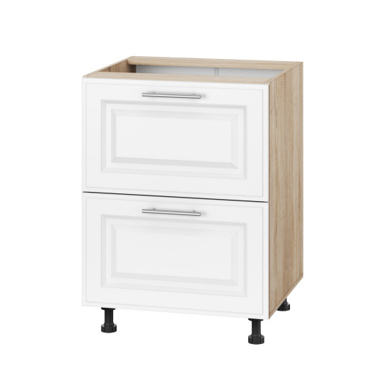 Корпус Стандарт дуб сонома, фасад Лондон білий матовий 120.SM-60x72x52