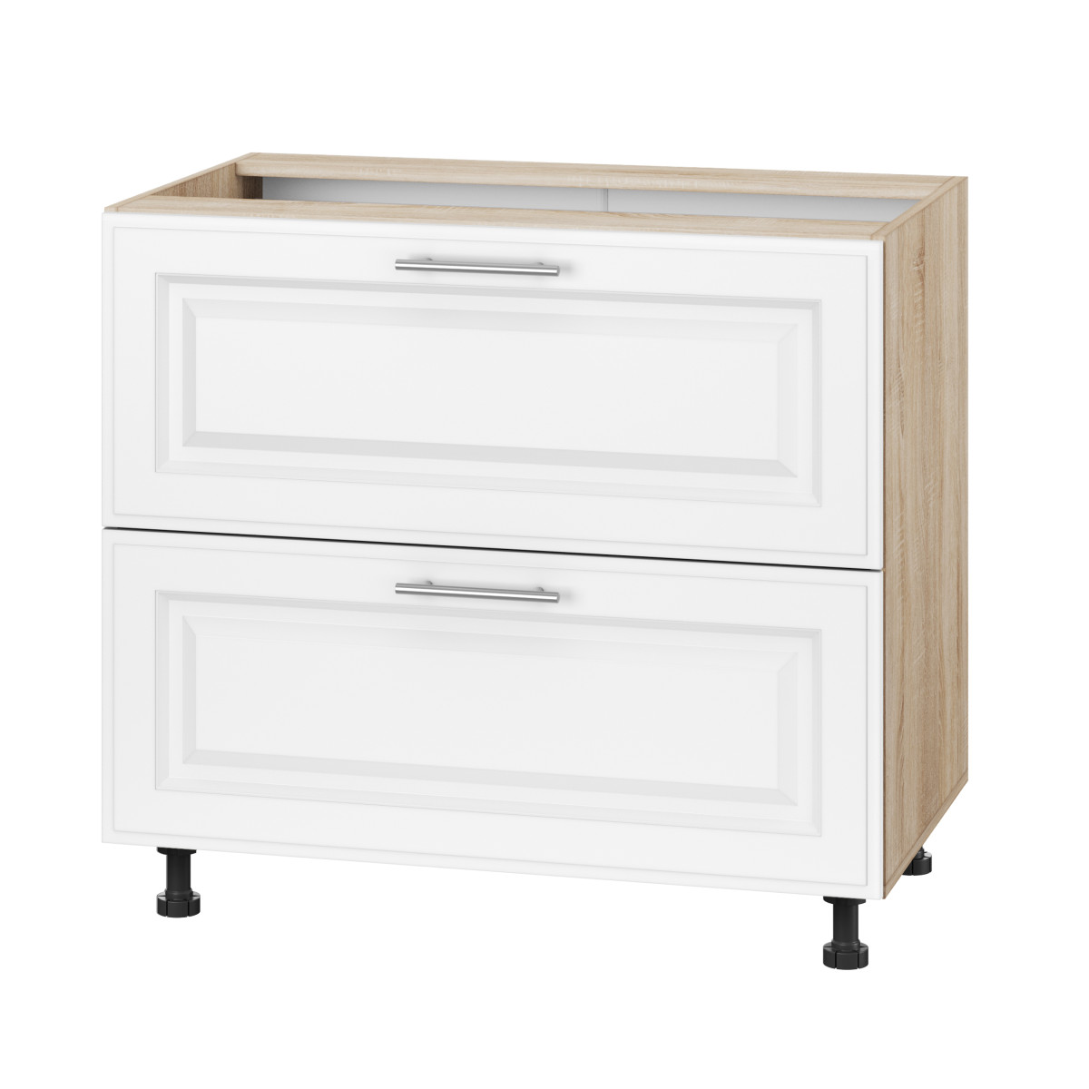 Корпус Стандарт дуб сонома, фасад Лондон білий матовий 123.SM-90x72x52