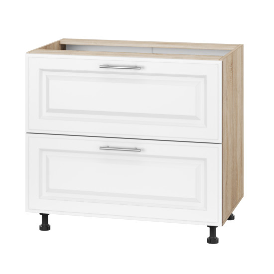 Корпус Стандарт дуб сонома, фасад Лондон білий матовий 123.SM-90x72x52