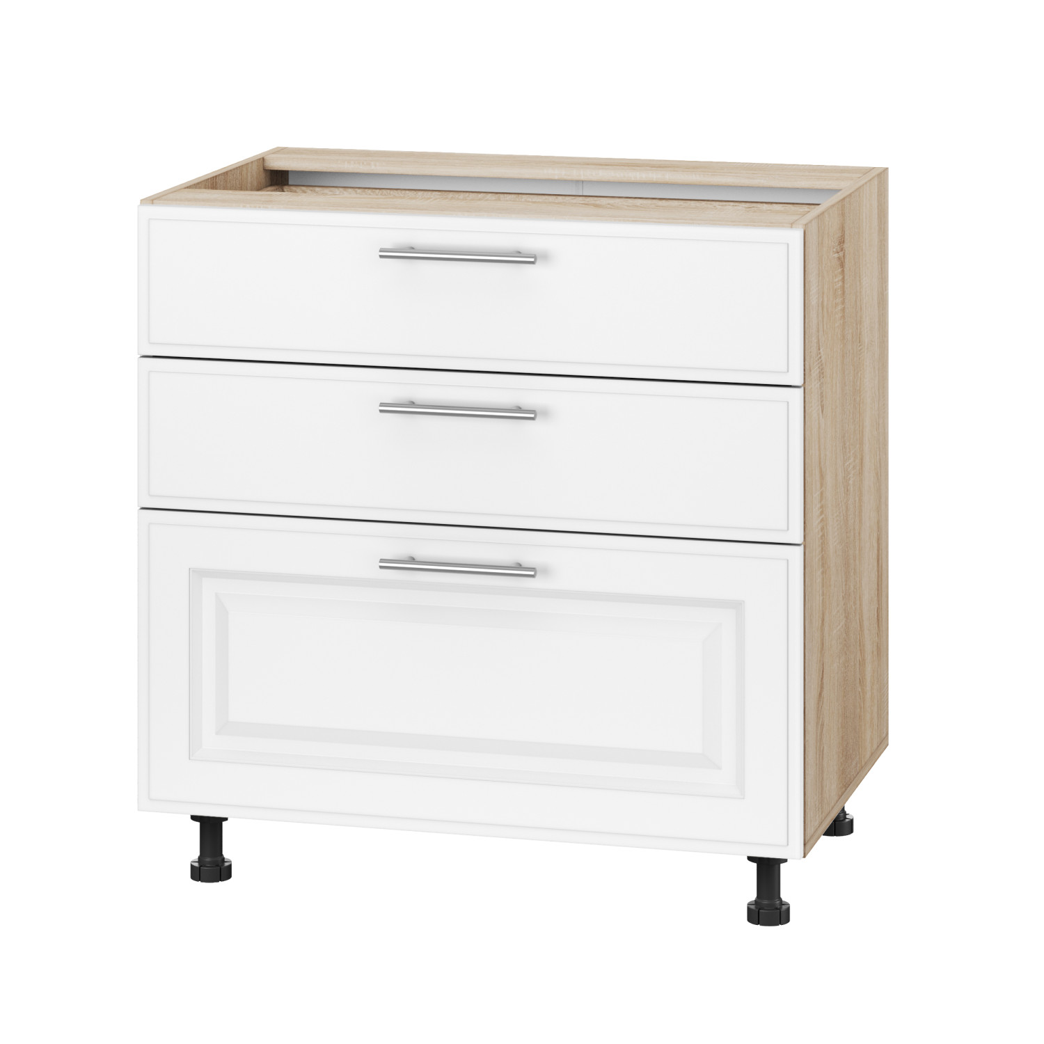 Корпус Стандарт дуб сонома, фасад Лондон білий матовий 130.SM 80х72х52 Корпус Стандарт дуб сонома, фасад Лондон білий матовий 130.SM 80х72х52