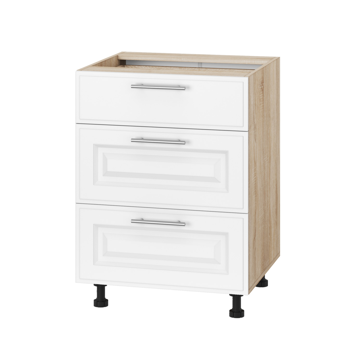 Корпус Стандарт дуб сонома, фасад Лондон білий матовий 131Q. 60х72х52