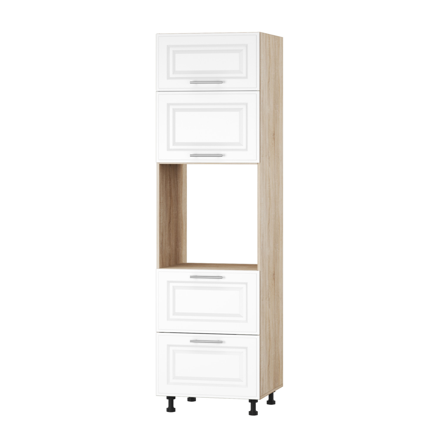 Корпус Стандарт дуб сонома, фасад Лондон білий матовий 725.SM-HK-XS 60x214x56