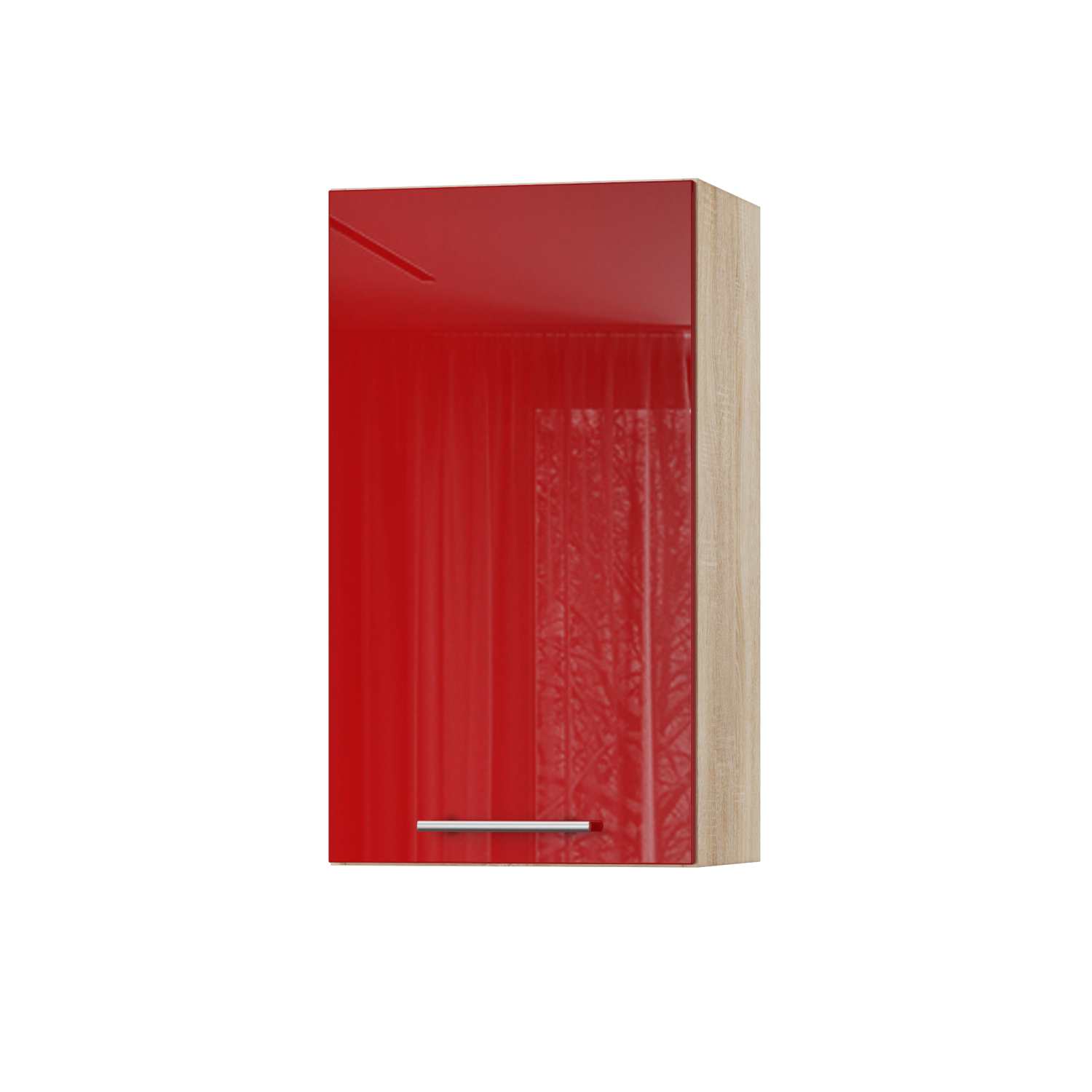 Корпус Стандарт дуб сонома, фасад Стандарт червоний глянець 301 40х72х30 Корпус Стандарт дуб сонома, фасад Стандарт червоний глянець 301 40х72х30