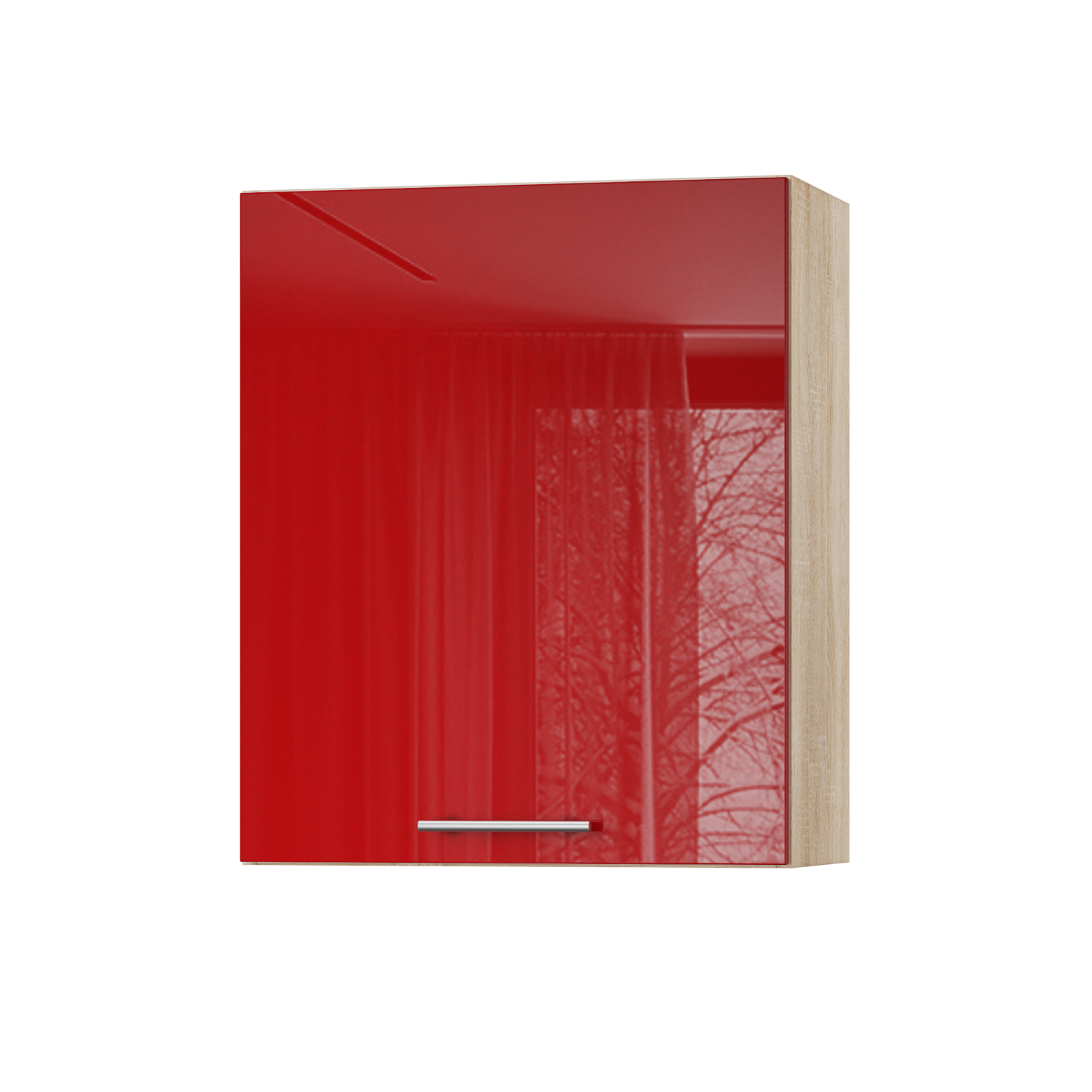 Корпус Стандарт дуб сонома, фасад Стандарт червоний глянець 301 60х72х30 Корпус Стандарт дуб сонома, фасад Стандарт червоний глянець 301 60х72х30