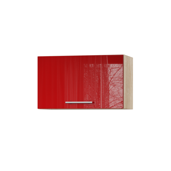 Корпус Стандарт дуб сонома, фасад Стандарт червоний глянець 401.HK-XS 60х36х30