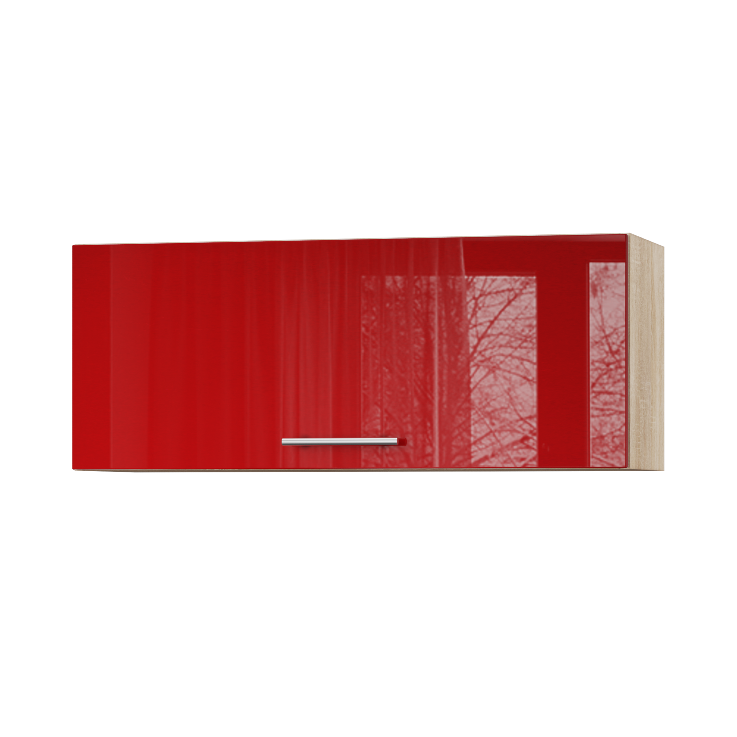 Корпус Стандарт дуб сонома, фасад Стандарт червоний глянець 401.HK-XS 90х36х30