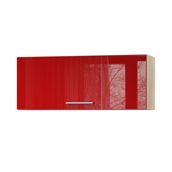 Корпус Стандарт дуб сонома, фасад Стандарт червоний глянець 401.HK-XS 90х36х30