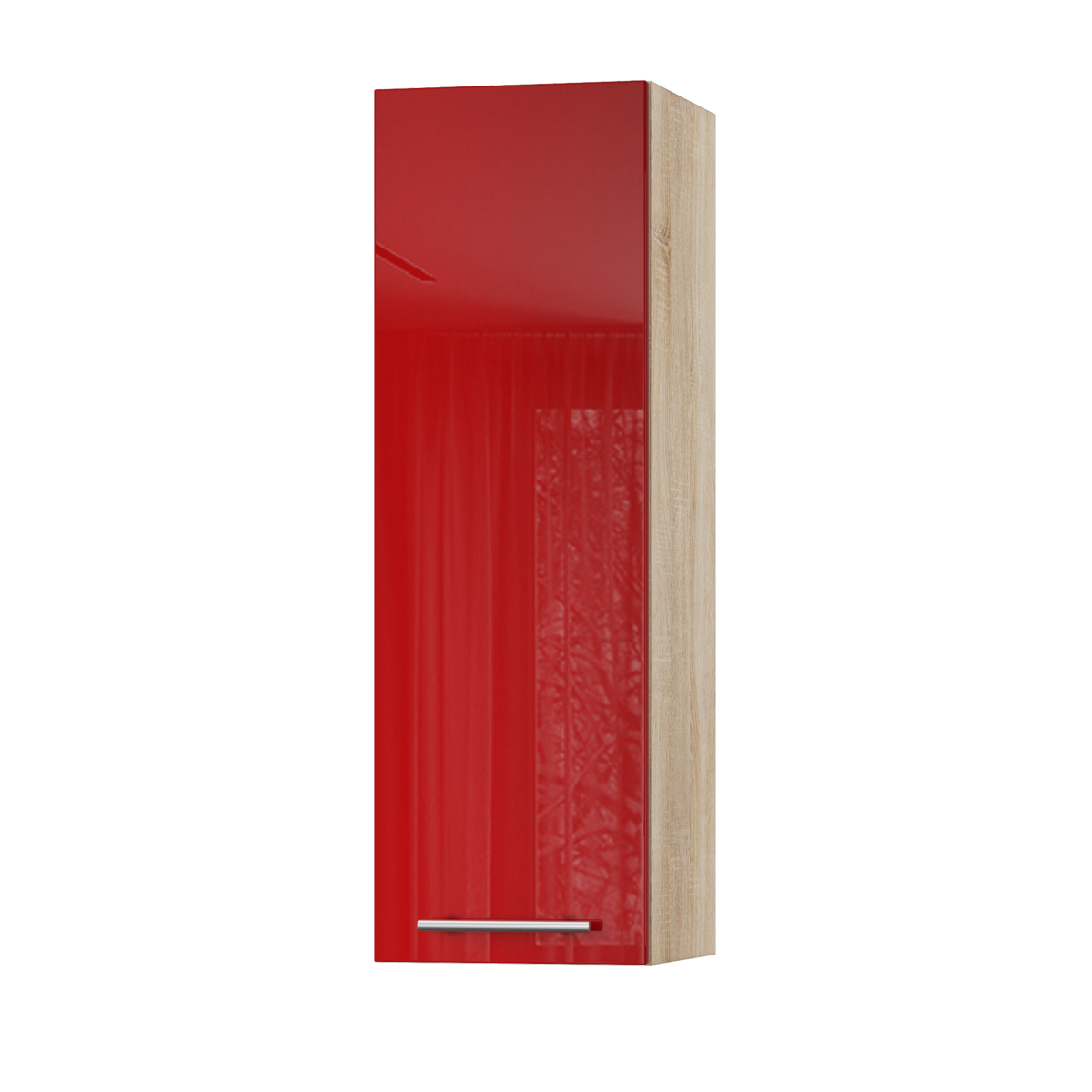 Корпус Стандарт дуб сонома, фасад Стандарт червоний глянець L301 30х93х30