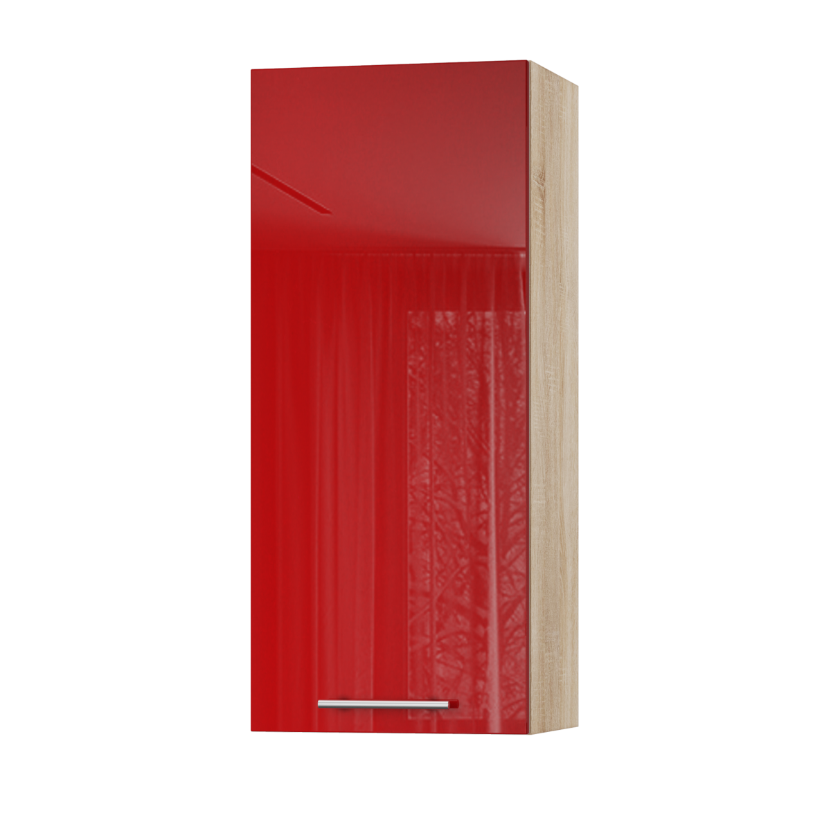 Корпус Стандарт дуб сонома, фасад Стандарт червоний глянець L301 40х93х30