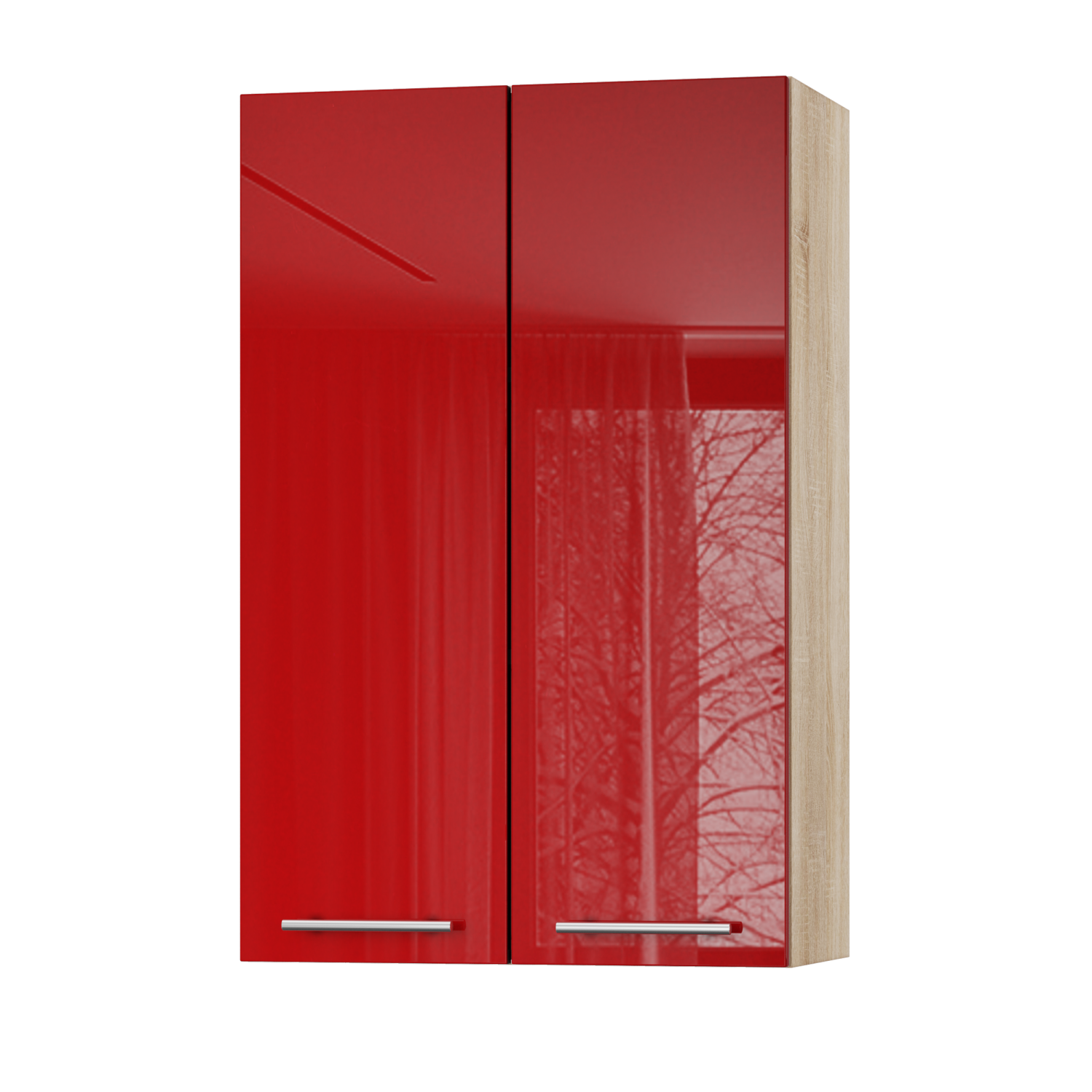 Корпус Стандарт дуб сонома, фасад Стандарт червоний глянець L302 60х93х30 Корпус Стандарт дуб сонома, фасад Стандарт червоний глянець L302 60х93х30