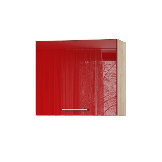Корпус Стандарт дуб сонома, фасад Стандарт червоний глянець S301 60х54х30 