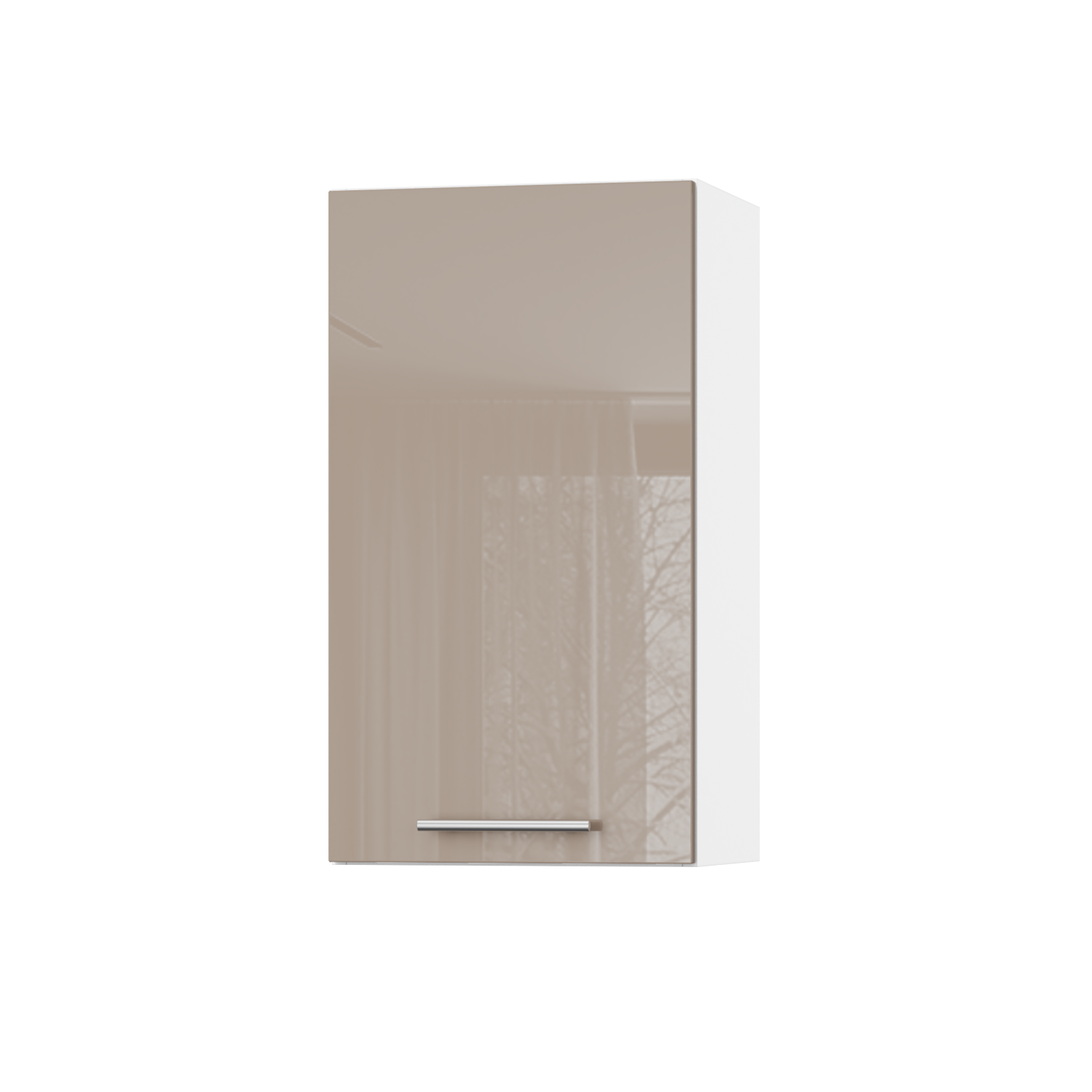 Корпус Стандарт білий, фасад Стандарт капучіно глянець 301 40х72х30