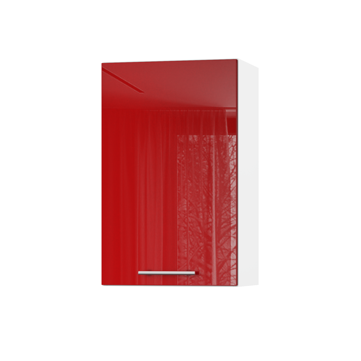 Корпус Стандарт білий, фасад Стандарт червоний глянець 301 45х72х30