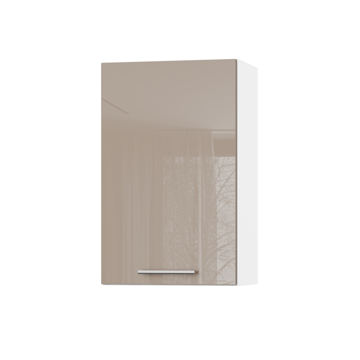 Корпус Стандарт білий, фасад Стандарт капучіно глянець 301 45х72х30