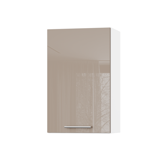 Корпус Стандарт білий, фасад Стандарт капучіно глянець 301 45х72х30