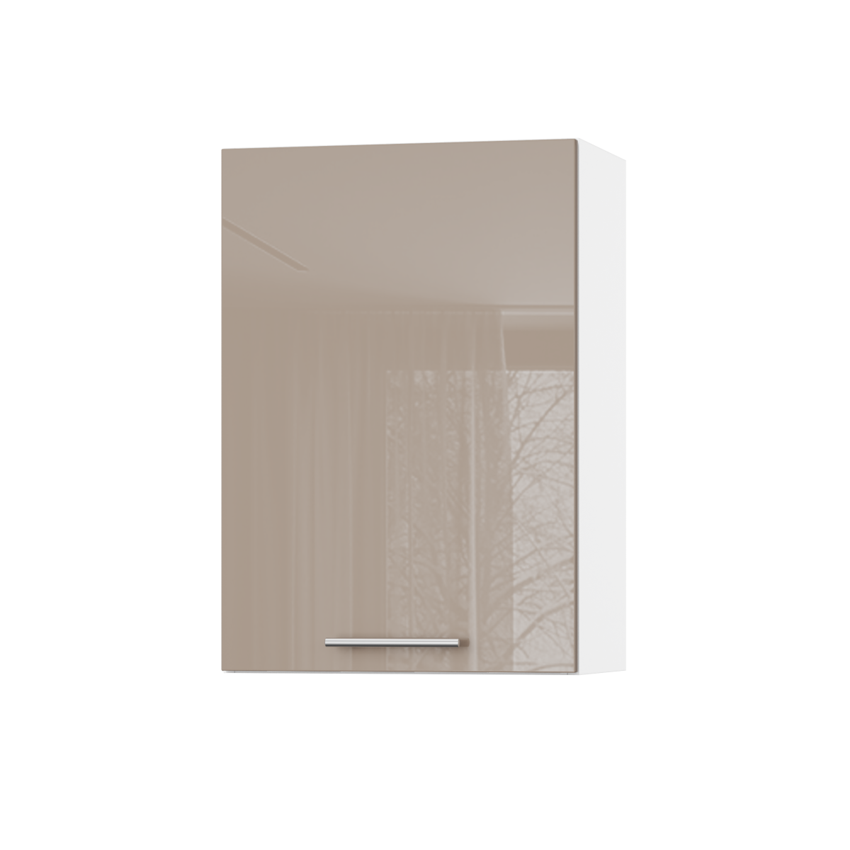 Корпус Стандарт білий, фасад Стандарт капучіно глянець 301 50х72х30