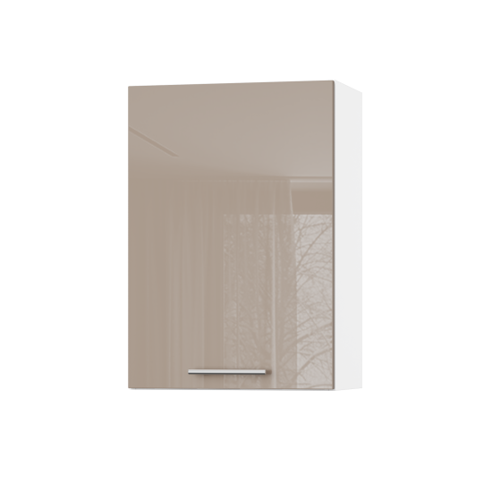 Корпус Стандарт білий, фасад Стандарт капучіно глянець 301 50х72х30