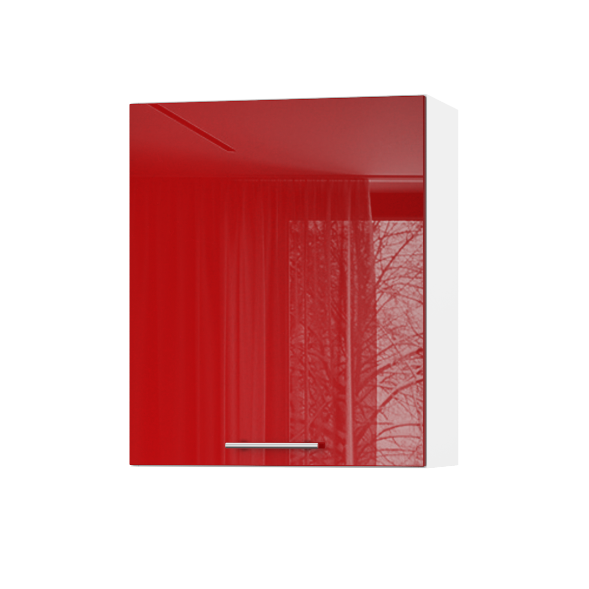 Корпус Стандарт білий, фасад Стандарт червоний глянець 301 60х72х30